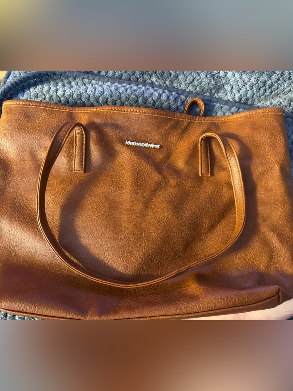 MontanaWest Tan Leather Tote Bag